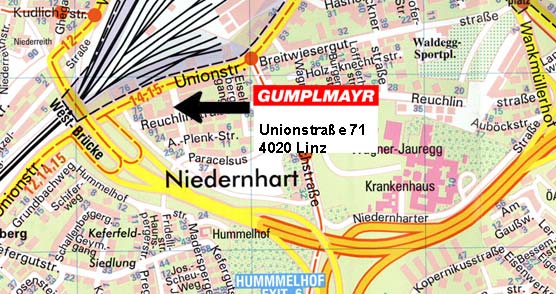 Klick auf Vergrößerung! Autobahn Abfahrt Unionstraße, Richtung Zentrum, direkt hinter Avanti Tankstelle