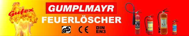 Gumplmayr Feuerloescher Linz EN3 CE GS Gepr�ft und zugelassen Schaum Wasser Pulver Co2