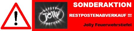 Jolly Sonderaktion Restpostenverkauf Feuerwehrstiefel